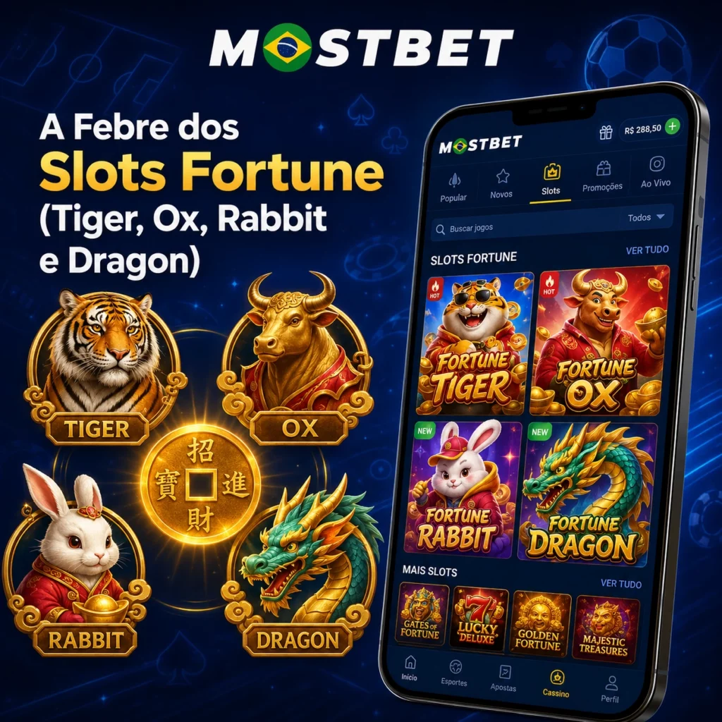 A Febre dos Slots Fortune (Tiger, Ox, Rabbit e Dragon)