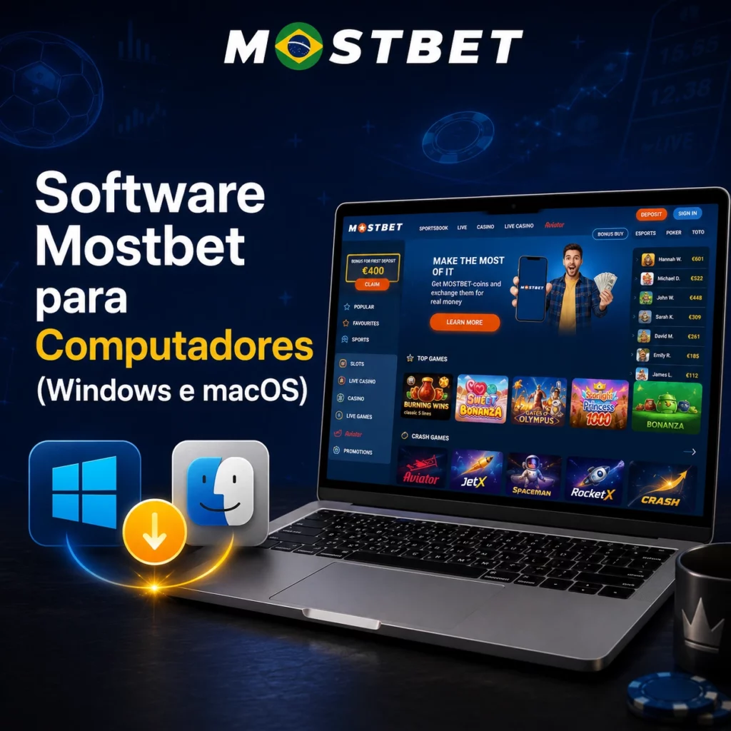 Software Mostbet para Computadores (Windows e macOS)