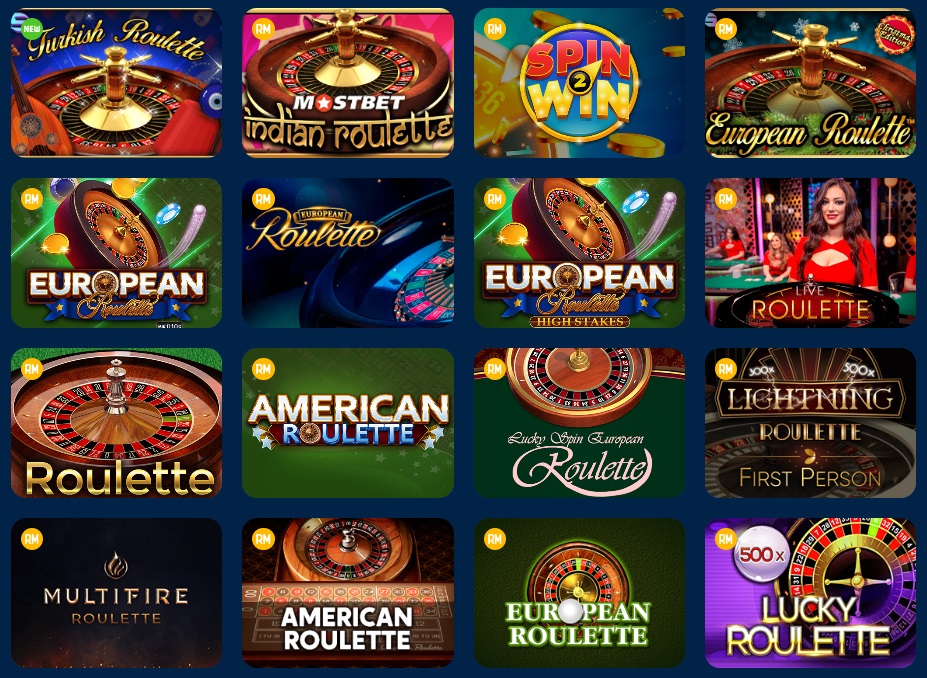 Exclusive Mostbet Roulette.